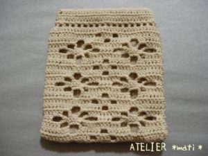 編み図 たこ糸のガーベラポーチ かぎ針編みの無料編み図 Atelier Mati