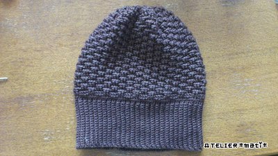 編み図 引き上げ編みの棒針編み風ニット帽 かぎ針編みの無料編み図 Atelier Mati