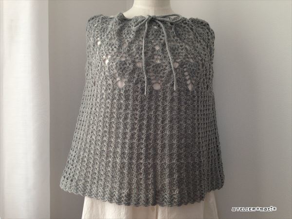 編み図 パイナップル編みのポンチョ スカート かぎ針編みの無料編み図 Atelier Mati