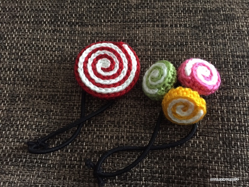 編み方 ぐるぐるキャンディヘアゴム かぎ針編みの無料編み図 Atelier Mati