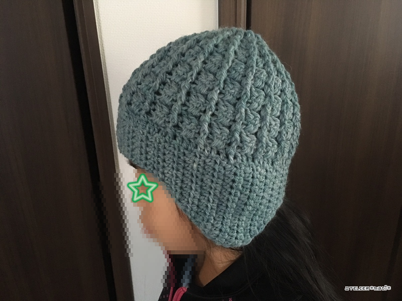 ショップ新着 耳当て付き引き上げ編みのニット帽 かぎ針編みの無料編み図 Atelier Mati