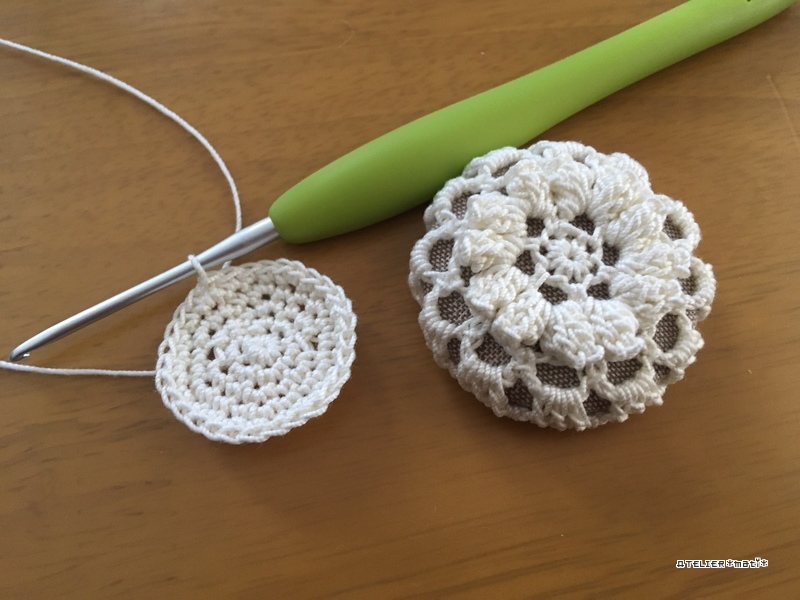 無料編み図】パプコーン編みのくるみヘアゴム | かぎ針編みの無料編み 