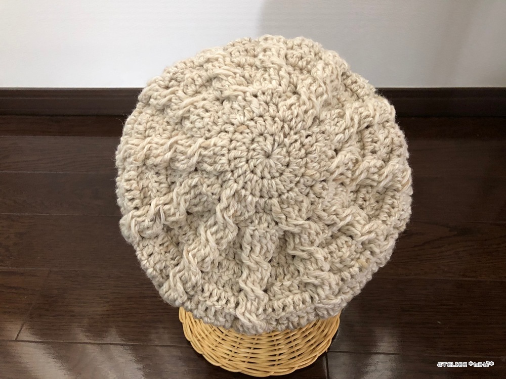 図 かぎ針 帽 編み ベレー happyknittingmamaのニットでハッピー: ベレー帽の編み方表☆